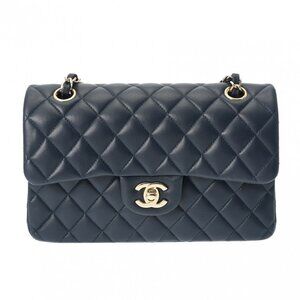 CHANEL Matrasse ChainShoulder 9.1" W flap Navy